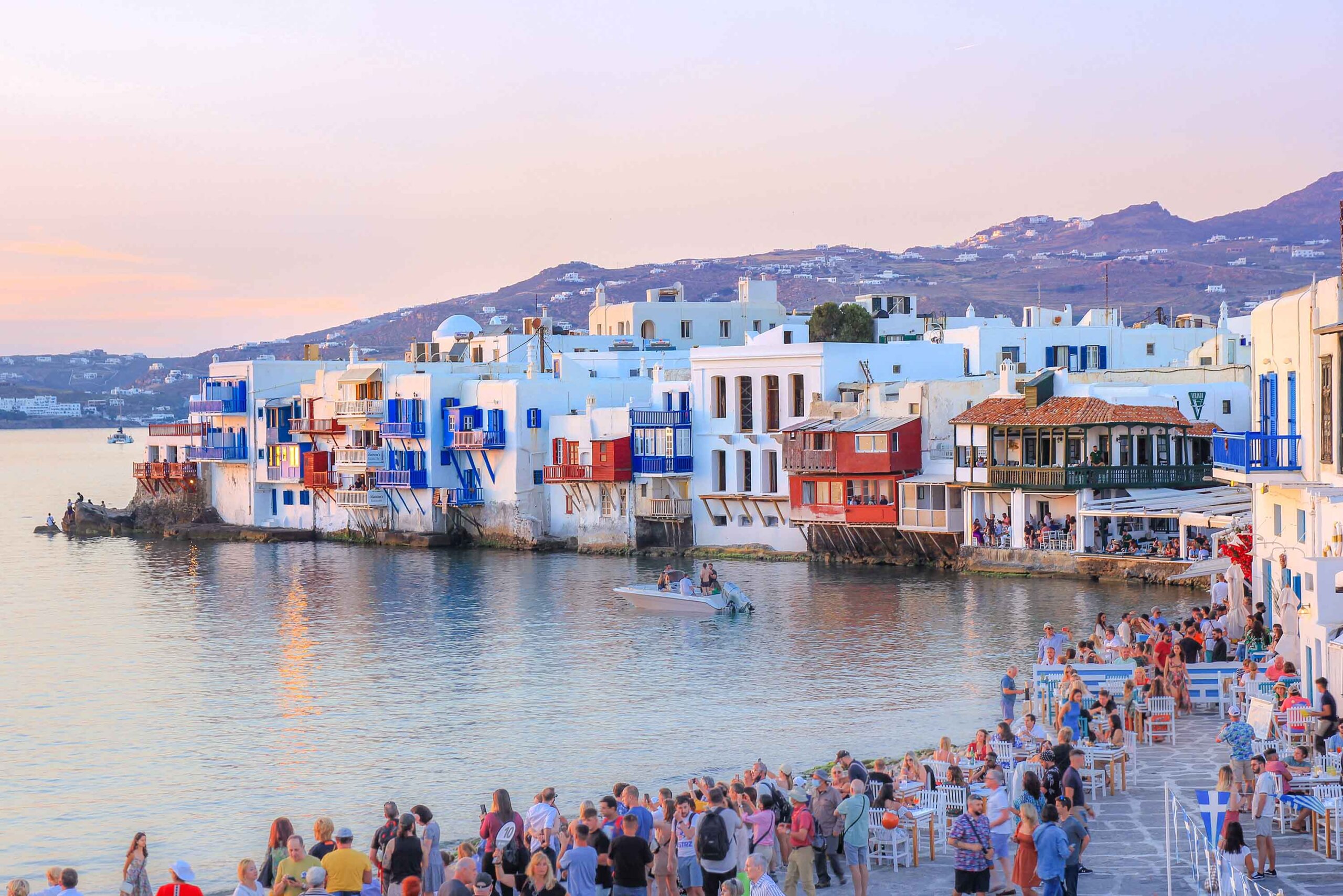 Mykonos Blue and White